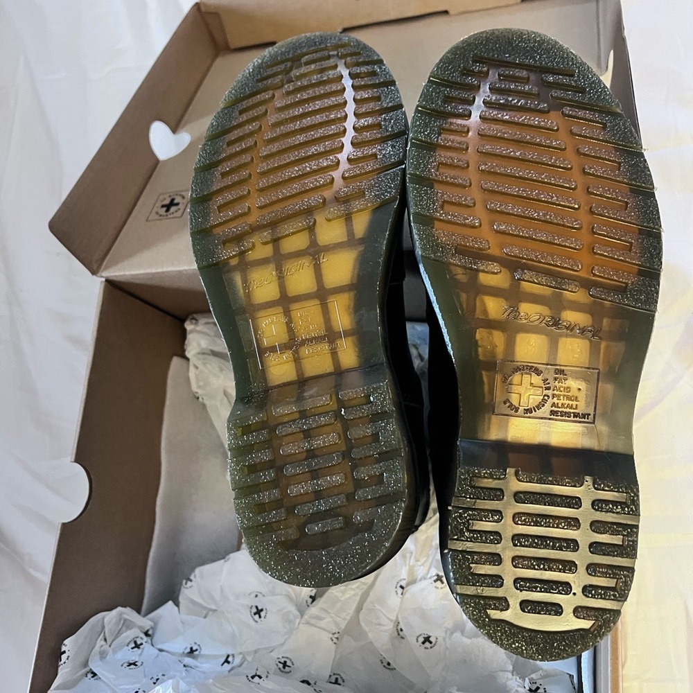Dr. Martens  Black Boots with Yellow Stitching - Picture 7 of 8